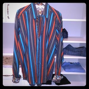 Robert Graham Mens Dress Shirt (  XL )